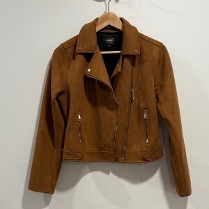 Ci Sono Faux Suede Moto Jacket